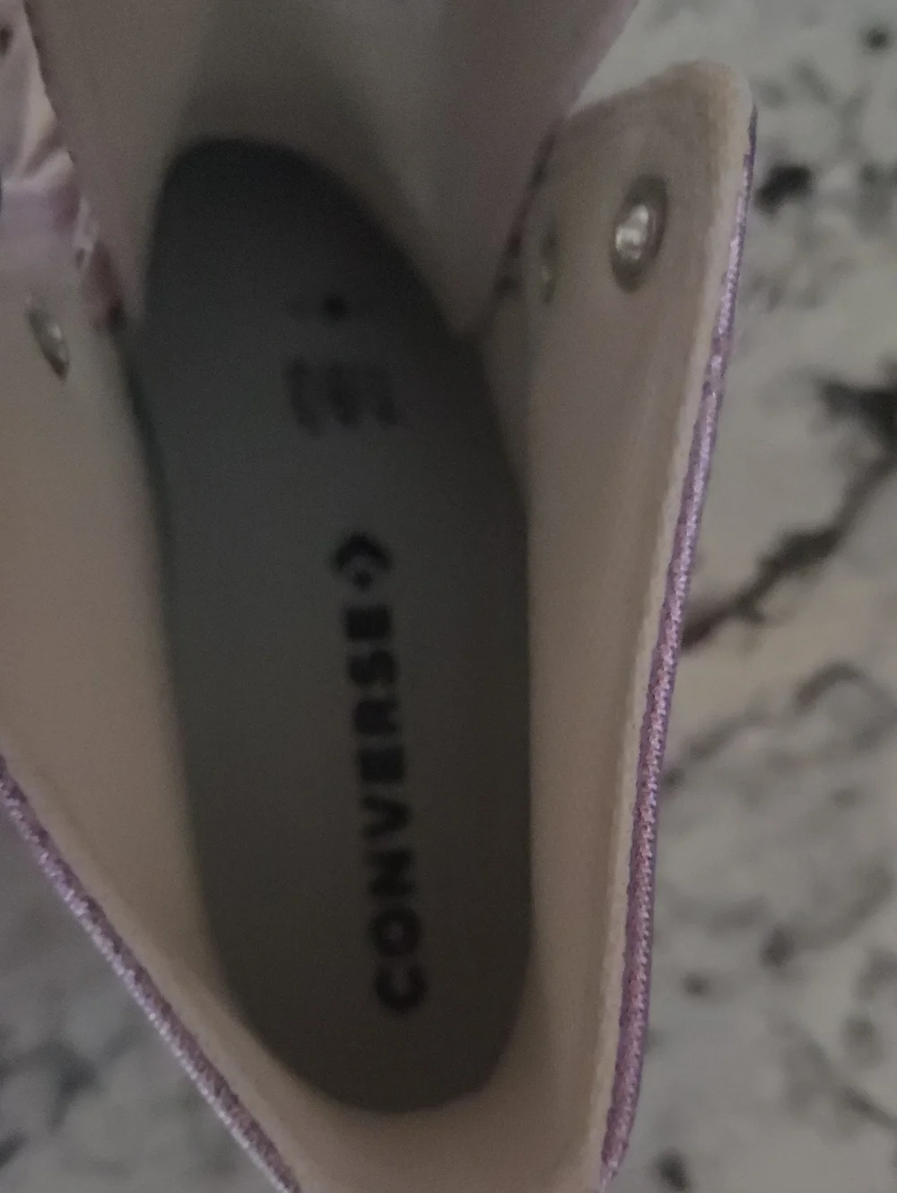 Converse Big Kids Metallic Purple High-Top Sneakers NEW!!!